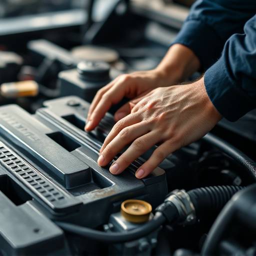 Image of a car engine being repaired