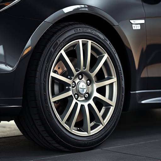 Image of a car with new tires