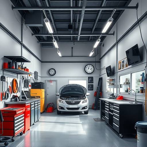 Image of the Precision Auto shop interior: Clean, organized, and equipped with modern tools.